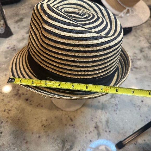 NWOT Woven Fedora Hat Striped by Papillion
Beige &Black - Picture 9 of 14